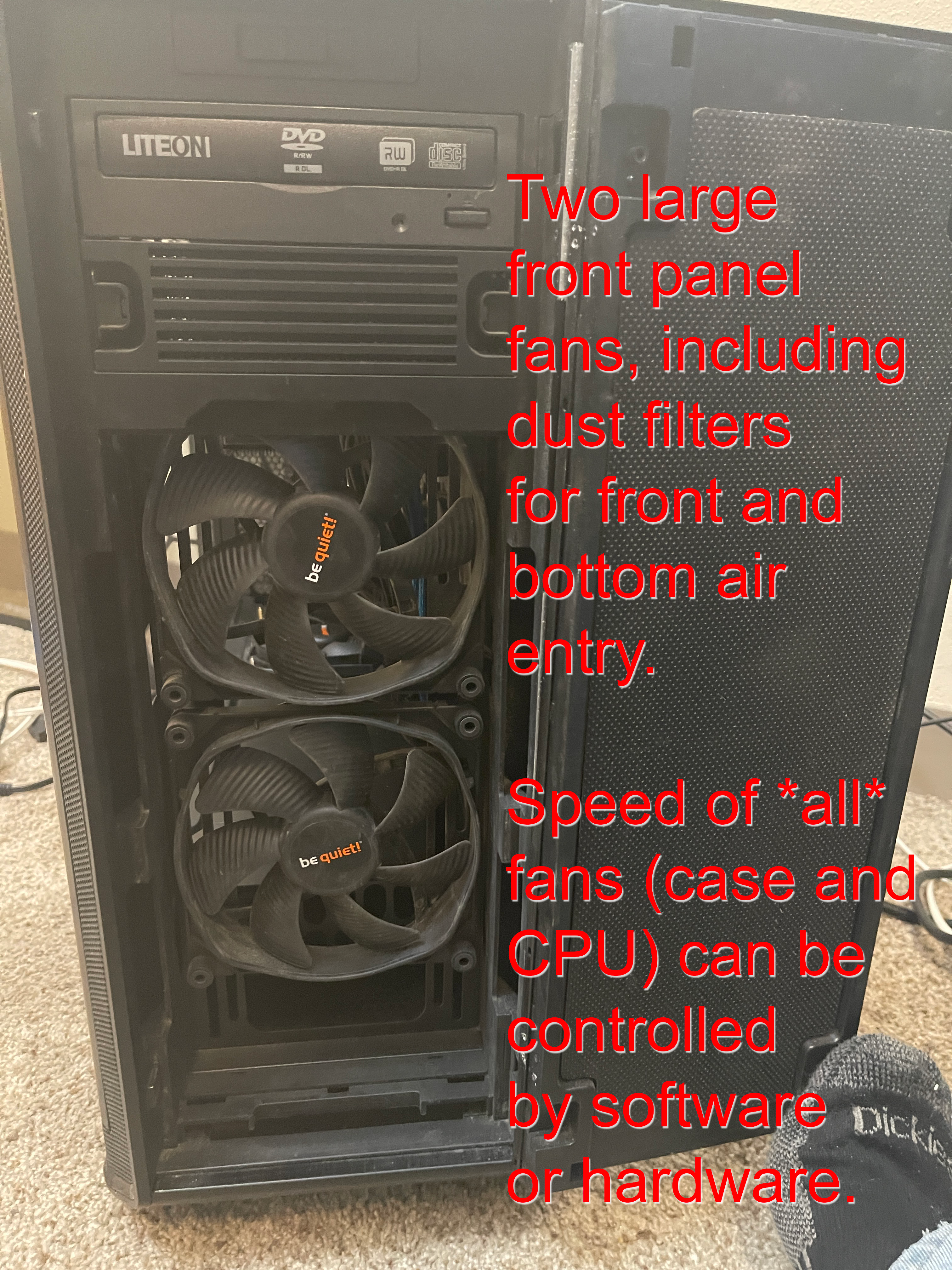 front large fan access